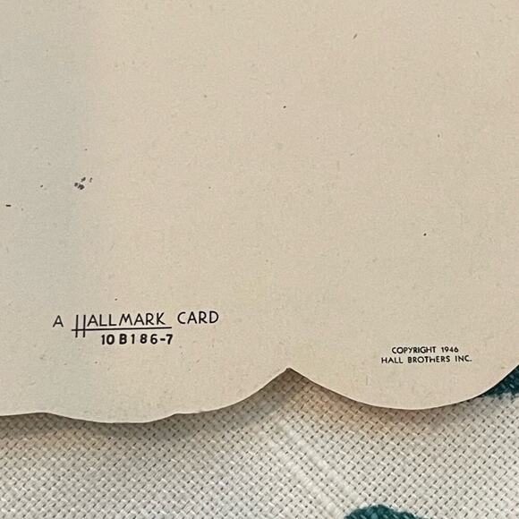 Vintage Hallmark 6th Birthday Card Hall Brothers circa 1946 - Picture 4 of 4